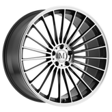 Mandrus - 23 - Gunmetal - GUNMETAL W/ MIRROR CUT FACE - 22" x 9", 35 Offset, 5x112 (Bolt Pattern), 66.56mm HUB