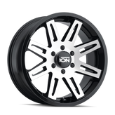 Ion Alloy - 142 - Black - BLACK/MACHINED FACE - 18" x 9", 0 Offset, 8x165.1 (Bolt Pattern), 130.8mm HUB