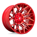 Fuel - D771 TWITCH - CANDY RED MILLED - 22" x 12", -44 Offset, 5x139.7, 150 (Bolt Pattern), 110.1mm HUB