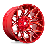 Fuel - D771 TWITCH - CANDY RED MILLED - 22" x 12", -44 Offset, 5x139.7, 150 (Bolt Pattern), 110.1mm HUB