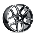 OE Creations - PR192 - Black - GLOSS BLACK MACHINED - 20" x 9", 19 Offset, 5x139.7 (Bolt Pattern), 78.1mm HUB