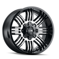 Ion Alloy - 144 - Black - BLACK/MACHINED - 20" x 9", 18 Offset, 6x135, 139.7 (Bolt Pattern), 106mm HUB