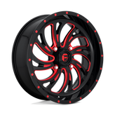 Fuel UTV - D642 KOMPRESSOR - Black - GLOSS BLACK RED TINTED CLEAR - 20" x 7", 13 Offset, 4x156 (Bolt Pattern), 132mm HUB