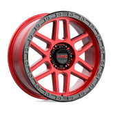 KMC Wheels - KM544 MESA - CANDY RED WITH BLACK LIP - 20" x 9", 18 Offset, 6x135 (Bolt Pattern), 87.1mm HUB