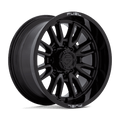 Fuel - D760 CLASH - Black - Gloss Black - 20" x 10", -18 Offset, 8x165.1 (Bolt Pattern), 125.1mm HUB