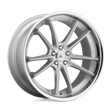 Asanti Black - ABL-23 SIGMA - Silver - BRUSHED SILVER CHROME LIP - 24" x 9", 32 Offset, 5x114.3 (Bolt Pattern), 72.6mm HUB