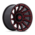 XD Series - XD867 SPECTER - Black - GLOSS BLACK WITH RED TINT - 20" x 10", -18 Offset, 6x135 (Bolt Pattern), 87.1mm HUB