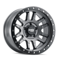 Dirty Life - CANYON PRO - Grey - SATIN GRAPHITE/BLACK LIP - 17" x 9", -12 Offset, 6x139.7 (Bolt Pattern), 106mm HUB