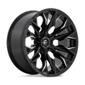 Fuel - D803 FLAME - Black - GLOSS BLACK MILLED - 22" x 10", -18 Offset, 6x135 (Bolt Pattern), 87.1mm HUB