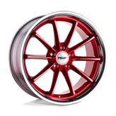 TSW Wheels - SWEEP - Candy Red with Stainless Lip - 18" x 8.5", 40 Offset, 5x114.3 (Bolt Pattern), 76.1mm HUB