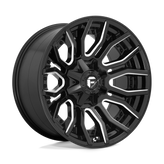 Fuel - D711 RAGE - Black - GLOSS BLACK MILLED - 20" x 10", -18 Offset, 8x170 (Bolt Pattern), 125.1mm HUB