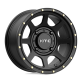KMC Powersports - KS134 ADDICT 2 - Black - SATIN BLACK - 14" x 7", 10 Offset, 4x137 (Bolt Pattern), 112.1mm HUB
