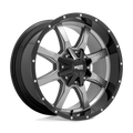 Moto Metal - MO970 - Grey - Gloss Gray Center Gloss Black Lip - 18" x 10", -24 Offset, 8x170 (Bolt Pattern), 125.1mm HUB