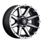 Fairway Alloys - FA135 REBEL - Black - MACHINED MATTE BLACK - 12" x 6", -23 Offset, 4x101.6 (Bolt Pattern), 70.7mm HUB