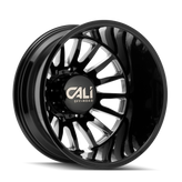 Cali Off-Road - SUMMIT DUALLY - Black - GLOSS BLACK/MILLED - 20" x 8.25", -232 Offset, 8x210 (Bolt Pattern), 154.2mm HUB
