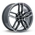 RTX Wheels - Kempten - Black - Satin Black with Machined Face - 19" x 8", 35 Offset, 5x112 (Bolt Pattern), 66.6mm HUB