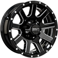 Envy Wheels - ET-3T - Black - GLOSS BLACK / SIDE MILL /  MILLED RIVETS - 12" x 4", -3 Offset, 5x114.3 (Bolt Pattern), 75mm HUB