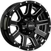 Envy Wheels - ET-3T - Black - GLOSS BLACK / SIDE MILL /  MILLED RIVETS - 12" x 4", -3 Offset, 5x114.3 (Bolt Pattern), 75mm HUB