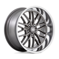 US Mag - U139 SANTA CRUZ - Gunmetal - ANTHRACITE WITH DIAMOND CUT LIP - 20" x 8.5", 6 Offset, 5x120.65 (Bolt Pattern), 72.6mm HUB