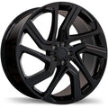 Replika - R229 - Black - Gloss Black - 21" x 9.5", 49 Offset, 5x120 (Bolt Pattern), 72.6mm HUB