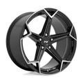 Niche - N259 ARROW - Black - GLOSS BLACK BRUSHED - 20" x 10.5", 27 Offset, 5x112 (Bolt Pattern), 66.6mm HUB