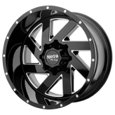 Moto Metal - MO988 MELEE - Black - Gloss Black Milled - 20" x 9", 18 Offset, 5x139.7, 150 (Bolt Pattern), 110.1mm HUB