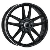 Mak Wheels - EVO - Black - GLOSS BLACK MIRROR RING - 18" x 8", 33 Offset, 5x112 (Bolt Pattern), 66.6mm HUB