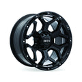 RTX Wheels - Goliath - Black - Satin Black with Milled Rivets - 18" x 9", 0 Offset, 6x139.7 (Bolt pattern), 106.1mm HUB - 083111