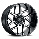 Vision Wheel Off-Road - 360 SLIVER - Black - Gloss Black Machined Face - 24" x 12", -51 Offset, 8x165.1 (Bolt Pattern), 125.2mm HUB