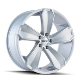 Touren - TR71 - Silver - GLOSS SILVER/MACHINED FACE - 20" x 10", 40 Offset, 5x112 (Bolt Pattern), 66.6mm HUB