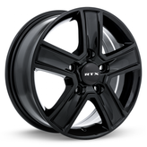 RTX Wheels - Transit - Black - Gloss Black - 16" x 6.5", 60 Offset, 5x160 (Bolt Pattern), 65.1mm HUB