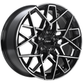 ART - Replica 192 - Black - Gloss Black - Machined Face - 18" x 8", 35 Offset, 5x120 (Bolt Pattern), 72.6mm HUB