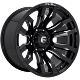 Fuel - D673 BLITZ - Black - GLOSS BLACK MILLED - 17" x 9", -12 Offset, 6x135 (Bolt Pattern), 87.1mm HUB