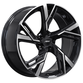 ART - Replica 230 - Black - Gloss Black - Machined Face - 20" x 9", 25 Offset, 5x112 (Bolt Pattern), 66.5mm HUB