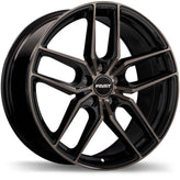 Fast Wheels - Aristo - Black - Gloss Black with Machined Face and Smoked Clear - 19" x 8.5", 40 Offset, 5x112 (Bolt Pattern), 72.6mm HUB