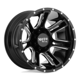 Moto Metal - MO982 AMP - Black - Gloss Black Milled - 17" x 9", -12 Offset, 6x139.7 (Bolt Pattern), 106.1mm HUB