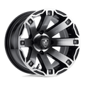 Fairway Alloys - FA143 RAGE - Black - MACHINED GLOSS BLACK - 12" x 7", -47 Offset, 4x101.6 (Bolt Pattern), 70.7mm HUB