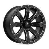 MSA Offroad Wheels - M42 BOUNTY - Black - SATIN BLACK MILLED - 15" x 7", 10 Offset, 4x110 (Bolt Pattern), 86mm HUB