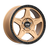 KMC Wheels - KM721 ALPINE - Bronze - Matte Bronze With Black Lip - 17" x 8", 38 Offset, 5x120 (Bolt Pattern), 74.1mm HUB