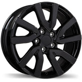 Replika - R249 - Black - Gloss Black - 18" x 8", 55 Offset, 5x120 (Bolt Pattern), 64.1mm HUB