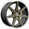 Envy Wheels - ELITE - Black - BLACK WITH BRUSHED TITANIUM GREY FACE - 20" x 8.5", 40 Offset, 5x114.3 (Bolt Pattern), 73.1mm HUB