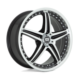 Motegi - MR107 D5S - Black - Gloss Black Machined - 17" x 7.5", 45 Offset, 5x108 (Bolt Pattern), 72.6mm HUB