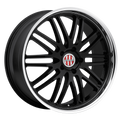 Victor Equipment Wheels - LEMANS - Black - GLOSS BLACK W/ MIRROR CUT LIP - 20" x 10", 5 Offset, 5x130 (Bolt Pattern), 71.5mm HUB