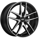 Dai Alloys - Apex - Black - Gloss Black - Machined Face - 15" x 6.5", 40 Offset, 5x114.3 (Bolt Pattern), 67.1mm HUB