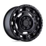 Black Rhino - GLACIER - Black - MATTE BLACK - 17" x 8", 45 Offset, 5x130 (Bolt Pattern), 78.1mm HUB