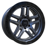 Envy Wheels - FFT-9 - Black - LIQUID METAL / GLOSS BLACK BEADLOCK - 20" x 9", -12 Offset, 6x135 (Bolt Pattern), 87.1mm HUB