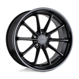 TSW Wheels - SWEEP - Black - Matte Black with Gloss Black Lip - 20" x 10", 25 Offset, 5x114.3 (Bolt Pattern), 76.1mm HUB
