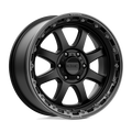 KMC Wheels - KM548 CHASE - Black - SATIN BLACK WITH GLOSS BLACK LIP - 20" x 9", 18 Offset, 6x114.3 (Bolt Pattern), 66.1mm HUB