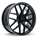 RTX Wheels - Leonburg - Black - Gloss Black with Machined Edge - 21" x 9.5", 38 Offset, 5x112 (Bolt Pattern), 66.6mm HUB