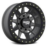 Dirty Life - DT-2 - Gunmetal - MATTE GUNMETAL WITH SIMULATED RING - 17" x 9", -12 Offset, 5x127 (Bolt Pattern), 78.1mm HUB